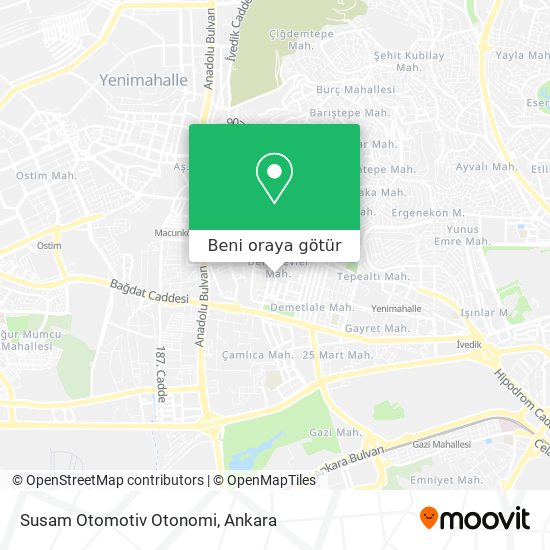 Susam Otomotiv Otonomi harita