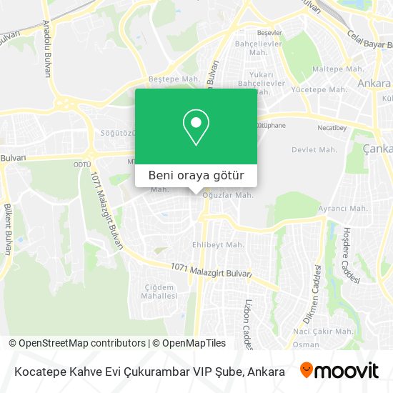 Kocatepe Kahve Evi Çukurambar VIP Şube harita