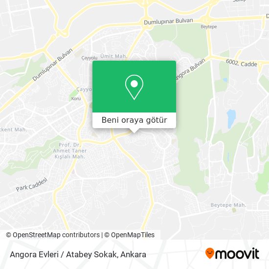 Angora Evleri / Atabey Sokak harita