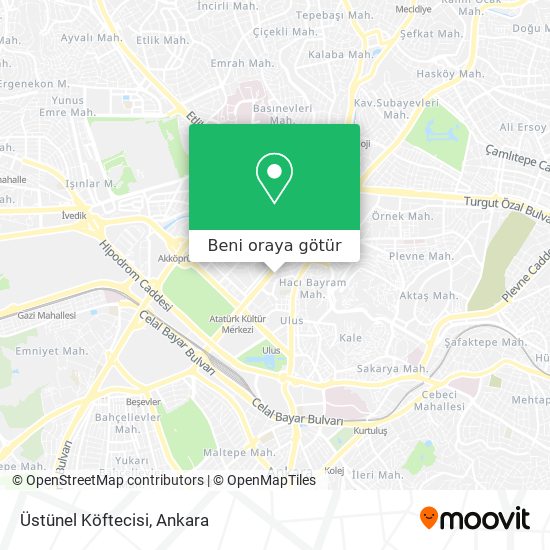 Üstünel Köftecisi harita