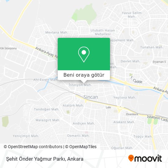 Şehit Önder Yağmur Parkı harita
