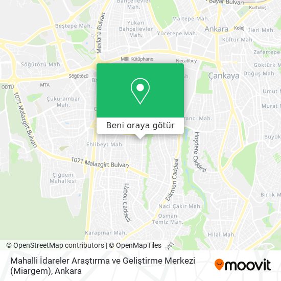 Mahalli İdareler Araştırma ve Geliştirme Merkezi (Miargem) harita