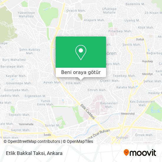 Etlik Bakkal Taksi harita