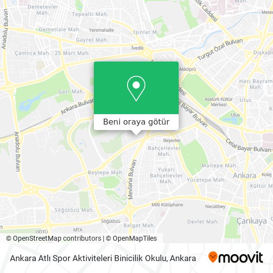 Ankara Atlı Spor Aktiviteleri Binicilik Okulu harita