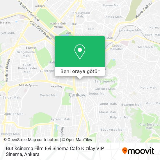 Butikcinema Film Evi Sinema Cafe Kızılay VIP Sinema harita