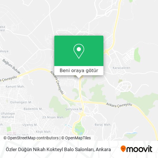 Özler Düğün Nikah Kokteyl Balo Salonları harita