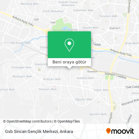 Gsb Sincan Gençlik Merkezi harita