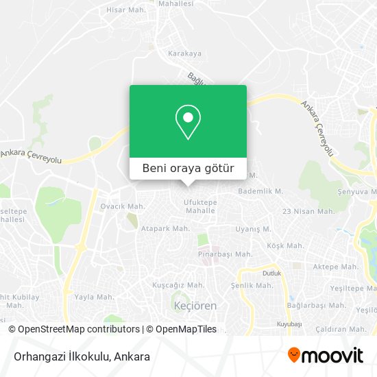Orhangazi İlkokulu harita