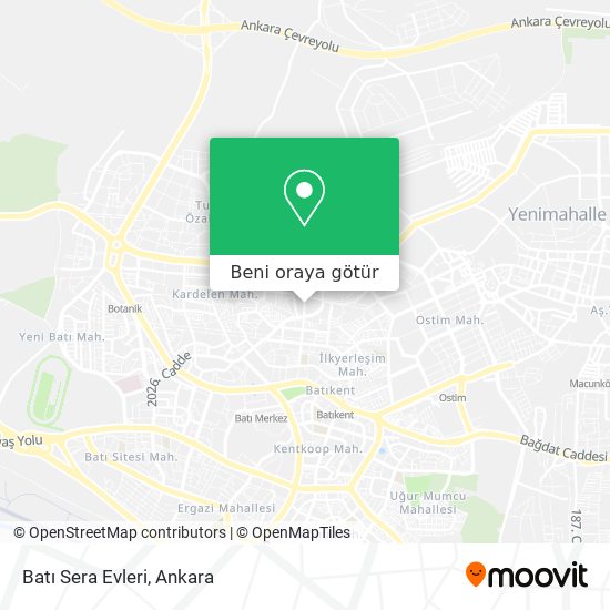 Batı Sera Evleri harita