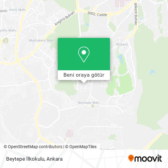 Beytepe İlkokulu harita