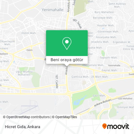 Hicret Gıda harita