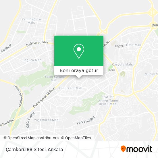 Çamkoru 88 Sitesi harita