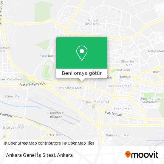 Ankara Genel İş Sitesi harita