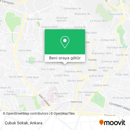 Çubuk Sokak harita