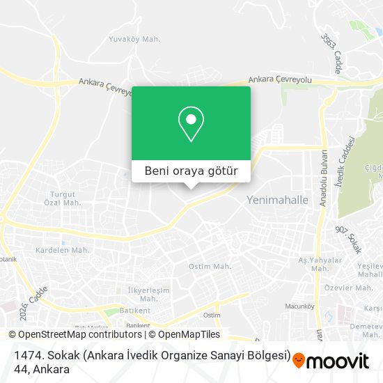 1474. Sokak (Ankara İvedik Organize Sanayi Bölgesi) 44 harita