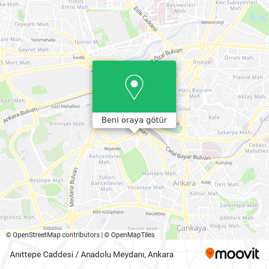 Anıttepe Caddesi / Anadolu Meydanı harita