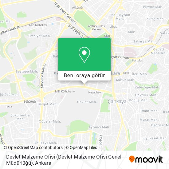 Devlet Malzeme Ofisi (Devlet Malzeme Ofisi Genel Müdürlüğü) harita