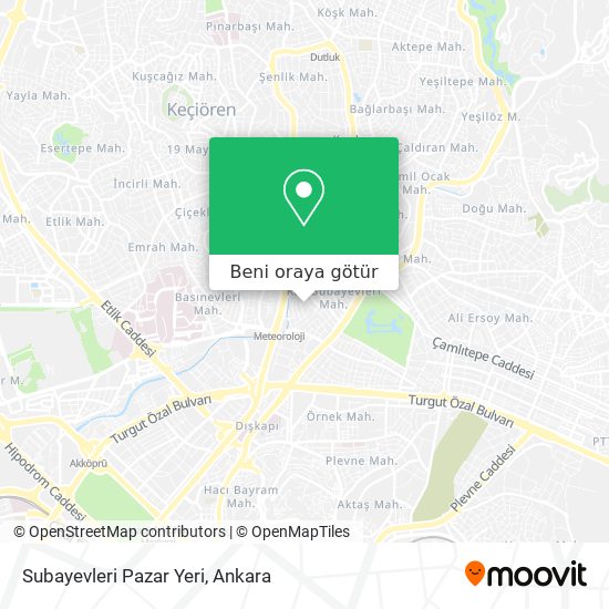 Subayevleri Pazar Yeri harita