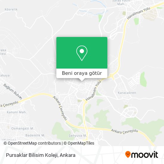 Pursaklar Bilisim Koleji harita