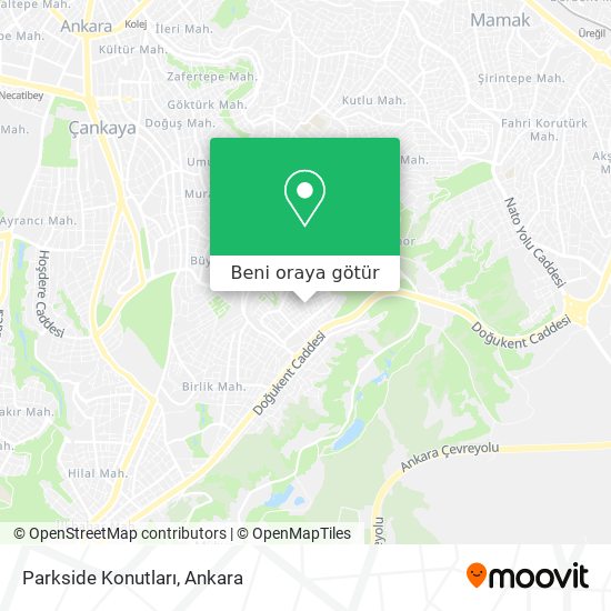 Parkside Konutları harita