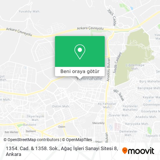 1354. Cad. & 1358. Sok., Ağaç İşleri Sanayi Sitesi 8 harita