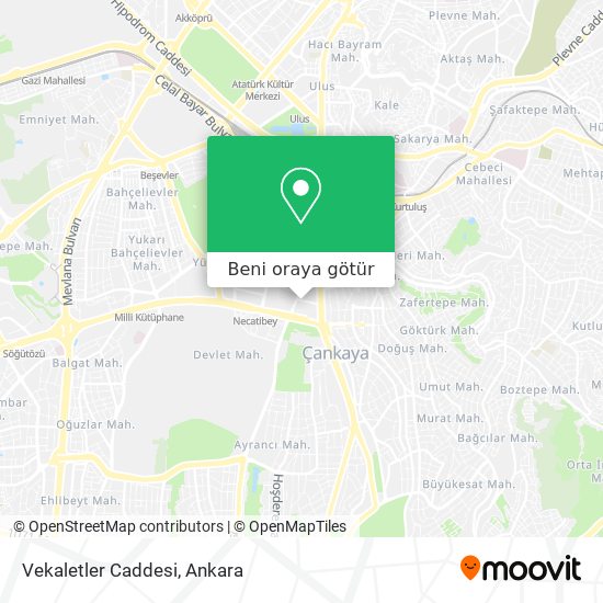 Vekaletler Caddesi harita
