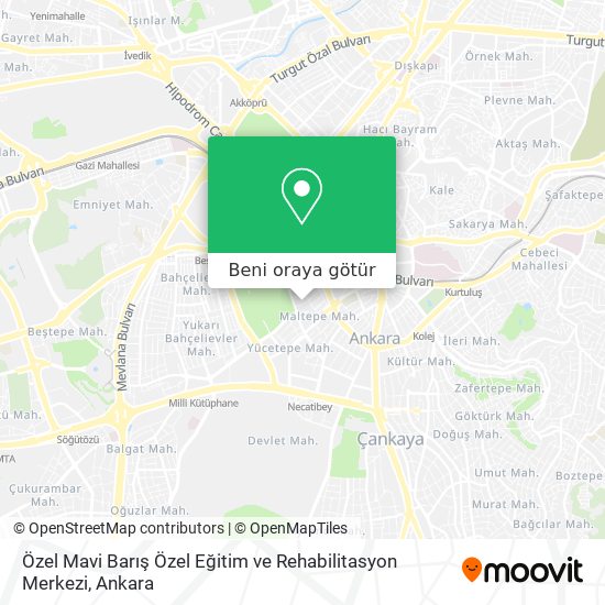 Özel Mavi Barış Özel Eğitim ve Rehabilitasyon Merkezi harita