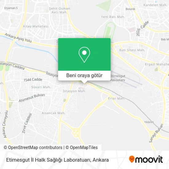 Etimesgut İl Halk Sağlığı Laboratuarı harita