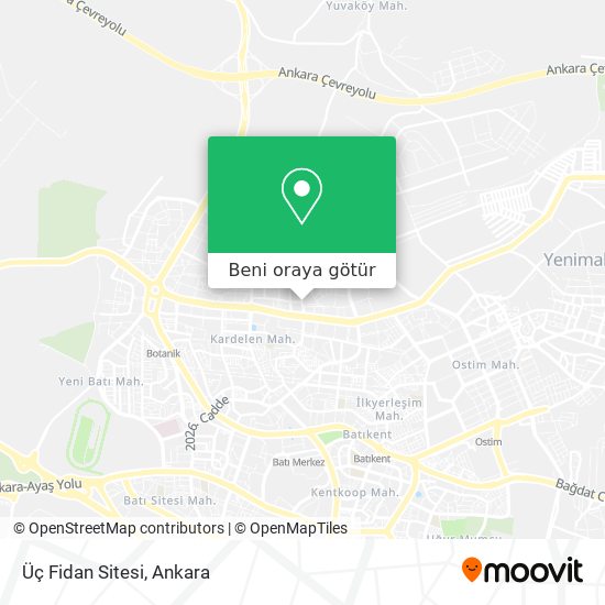 Üç Fidan Sitesi harita
