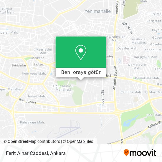 Ferit Alnar Caddesi harita