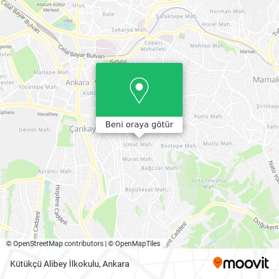 Kütükçü Alibey İlkokulu harita
