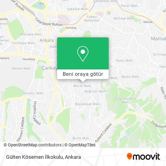 Gülten Kösemen İlkokulu harita