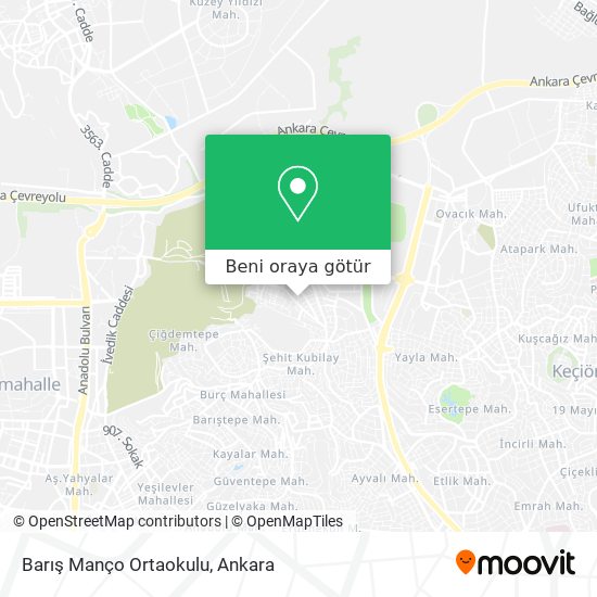 Barış Manço Ortaokulu harita