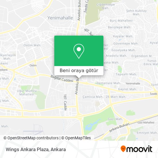 Wings Ankara Plaza harita