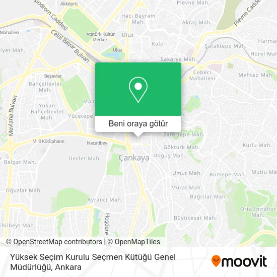 Yüksek Seçim Kurulu Seçmen Kütüğü Genel Müdürlüğü harita