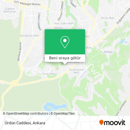 Ürdün Caddesi harita