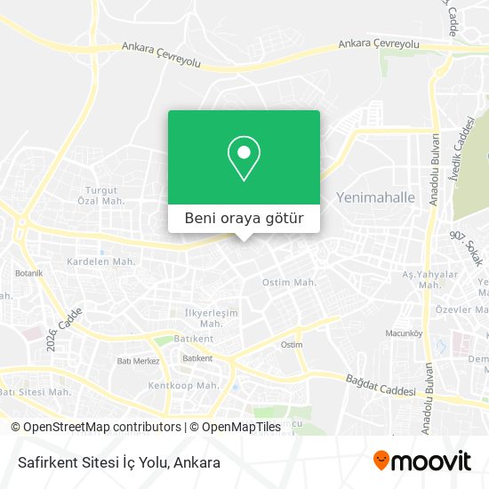 Safirkent Sitesi İç Yolu harita