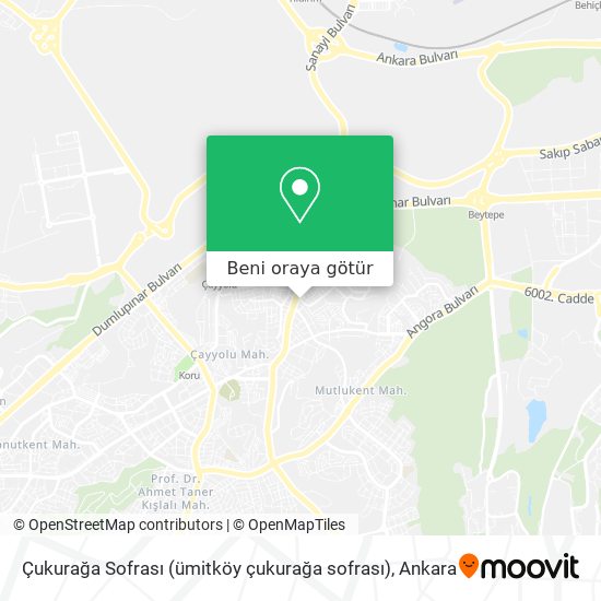 Çukurağa Sofrası (ümitköy çukurağa sofrası) harita