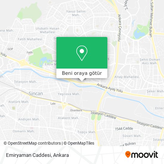 Emiryaman Caddesi harita