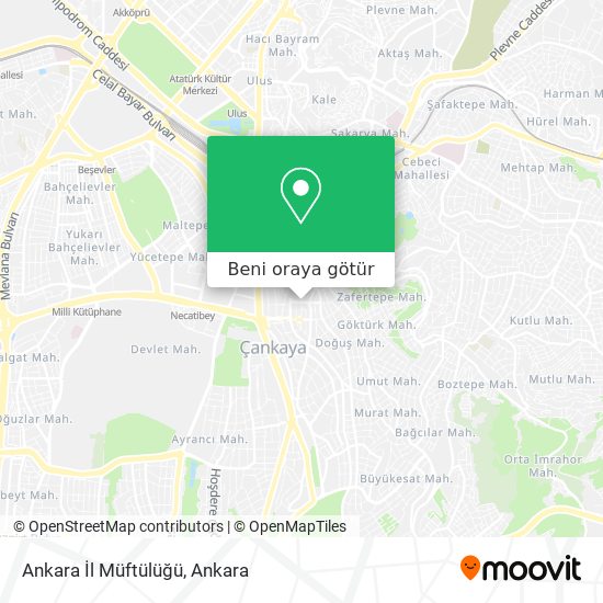 Ankara İl Müftülüğü harita