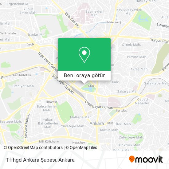 Tffhgd Ankara Şubesi harita