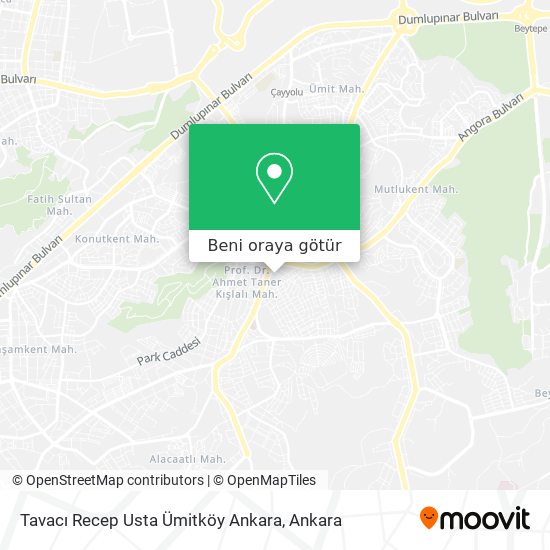 Tavacı Recep Usta Ümitköy Ankara harita