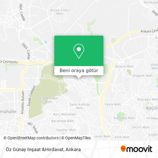 Öz Günay Inşaat &Hırdavat harita