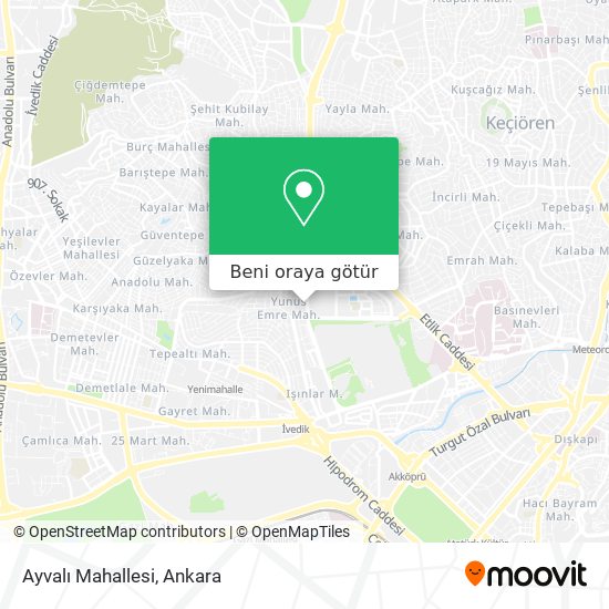 Ayvalı Mahallesi harita