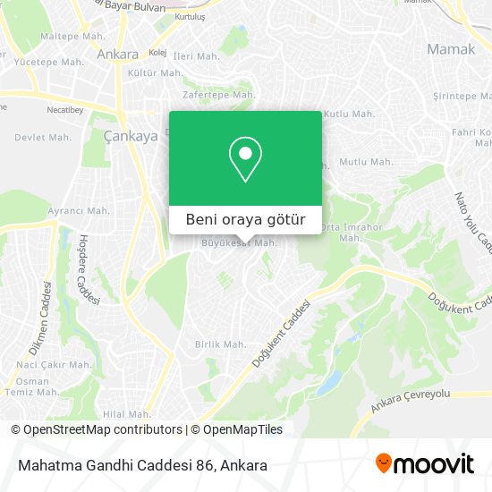 Mahatma Gandhi Caddesi 86 harita