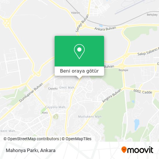 Mahonya Parkı harita