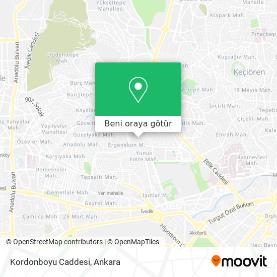 Kordonboyu Caddesi harita