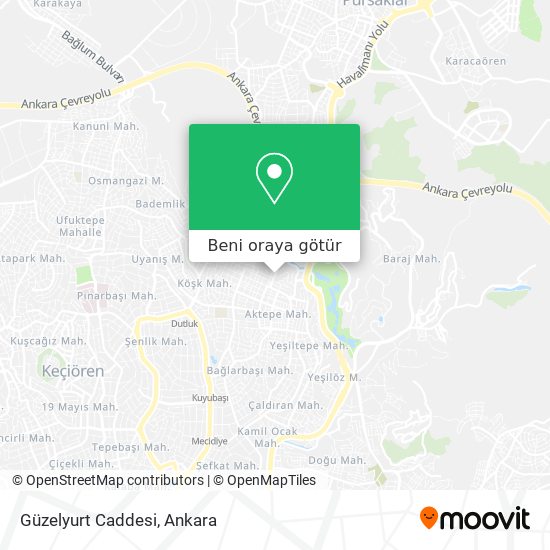 Güzelyurt Caddesi harita