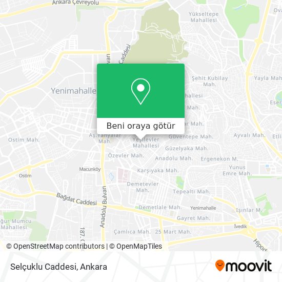 Selçuklu Caddesi harita