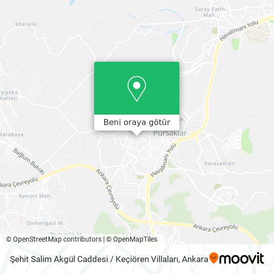 Şehit Salim Akgül Caddesi / Keçiören Villaları harita